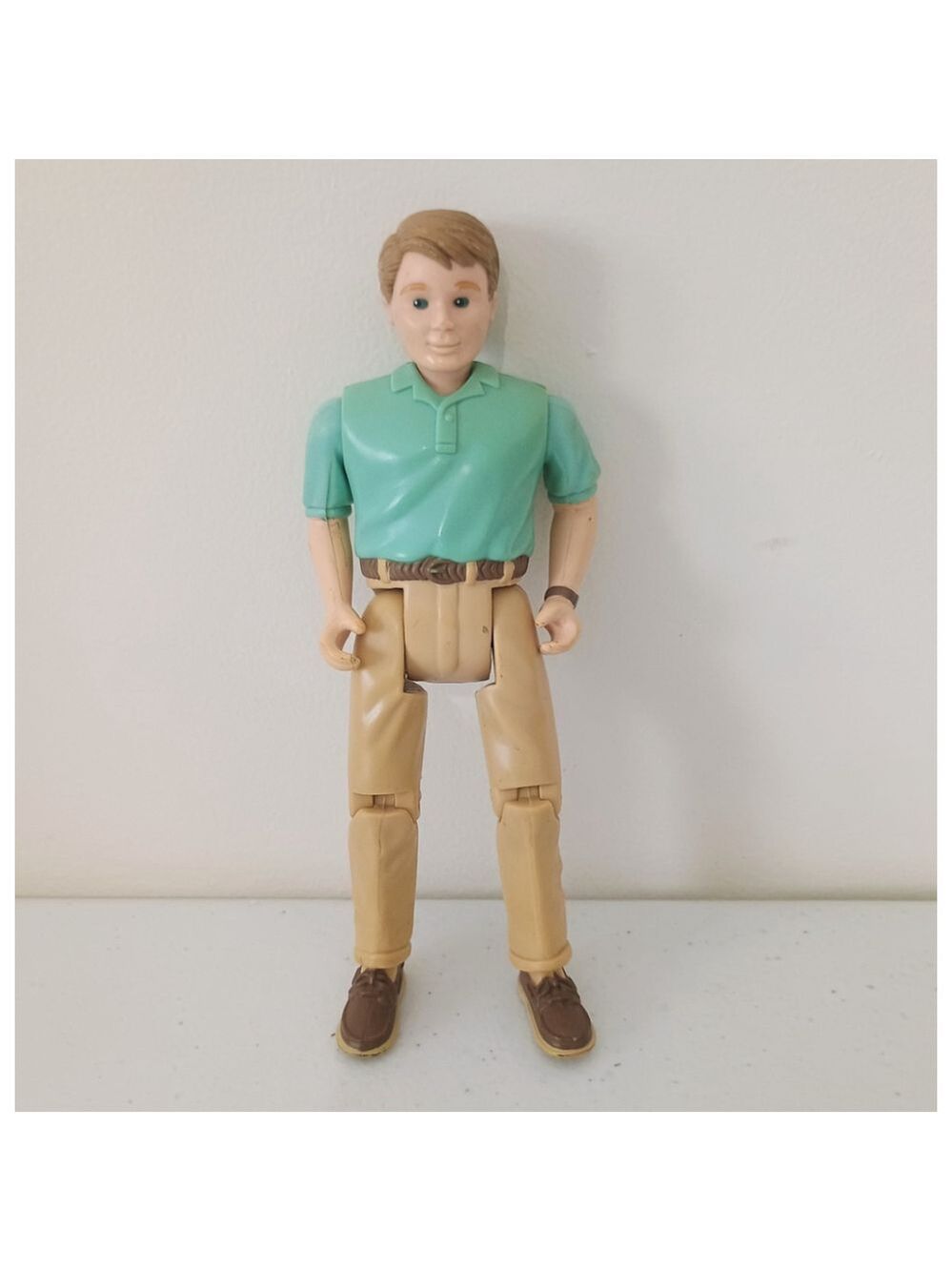 Vintage 1998 Fisher Price Loving Family Dollhouse Dad Father Green Shirt